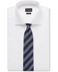 dunkelblaue horizontal gestreifte Krawatte von Ermenegildo Zegna