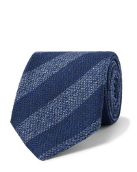 dunkelblaue horizontal gestreifte Krawatte von Charvet