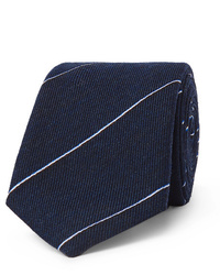 dunkelblaue horizontal gestreifte Krawatte von Dunhill