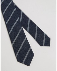 dunkelblaue horizontal gestreifte Krawatte von Jack and Jones