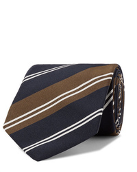 dunkelblaue horizontal gestreifte Krawatte von Kingsman