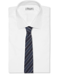 dunkelblaue horizontal gestreifte Krawatte von Brunello Cucinelli