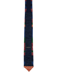 dunkelblaue horizontal gestreifte Krawatte von Engineered Garments