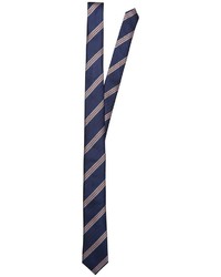 dunkelblaue horizontal gestreifte Krawatte von Selected Homme