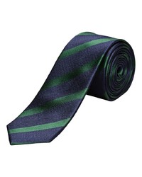 dunkelblaue horizontal gestreifte Krawatte von Selected Homme
