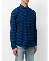 dunkelblaue horizontal gestreifte Shirtjacke von Levi's
