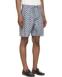 dunkelblaue horizontal gestreifte Shorts von Lemaire