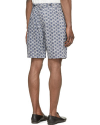 dunkelblaue horizontal gestreifte Shorts von Lemaire