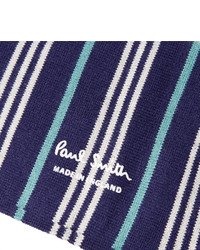 dunkelblaue horizontal gestreifte Socken von Paul Smith