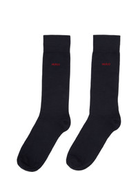 dunkelblaue horizontal gestreifte Socken von Hugo