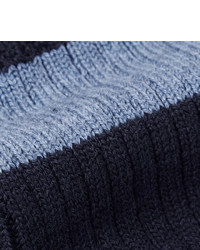 dunkelblaue horizontal gestreifte Wollsocken von Corgi
