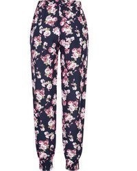 dunkelblaue Hose mit Blumenmuster von CLOUD 5IVE