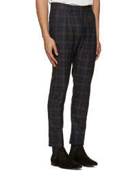 dunkelblaue Hose mit Schottenmuster von Paul Smith