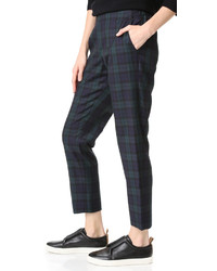 dunkelblaue Hose mit Schottenmuster von 6397