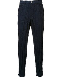 dunkelblaue Hose von Issey Miyake