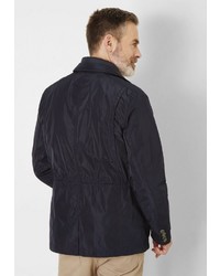 dunkelblaue Jacke mit einer Kentkragen und Knöpfen von S4 JACKETS