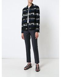 dunkelblaue Jacke mit geometrischem Muster von Akris Punto