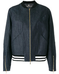 dunkelblaue Jeans Bomberjacke