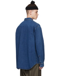 dunkelblaue Jeans Bomberjacke von Magliano