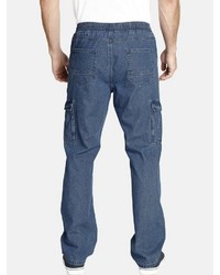 dunkelblaue Jeans Cargohose von Jan Vanderstorm