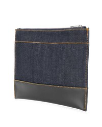 dunkelblaue Jeans Clutch Handtasche von A.P.C.