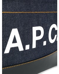 dunkelblaue Jeans Clutch Handtasche von A.P.C.