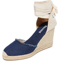 dunkelblaue Jeans Espadrilles von Soludos