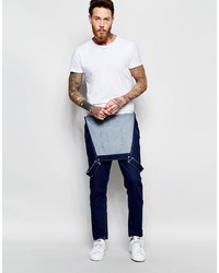 dunkelblaue Jeans Latzhose von Asos