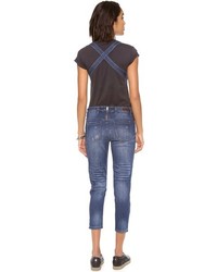 dunkelblaue Jeans Latzhose von Blank