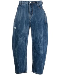 dunkelblaue Jeans mit Acid-Waschung von Ader Error