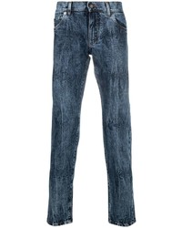 dunkelblaue Jeans mit Acid-Waschung von Dolce & Gabbana