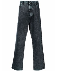 dunkelblaue Jeans mit Acid-Waschung von VTMNTS