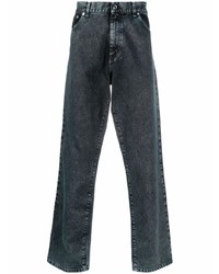 dunkelblaue Jeans mit Acid-Waschung von VTMNTS