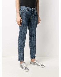 dunkelblaue Jeans mit Acid-Waschung von Dolce & Gabbana