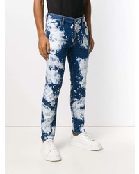 dunkelblaue Mit Batikmuster Jeans von DSQUARED2