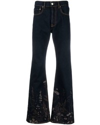 dunkelblaue Jeans mit Blumenmuster von Cmmn Swdn