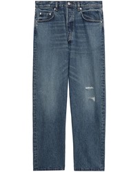 dunkelblaue Jeans mit Destroyed-Effekten von A.P.C.