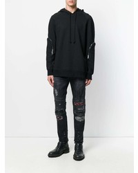 dunkelblaue Jeans mit Destroyed-Effekten von Marcelo Burlon County of Milan