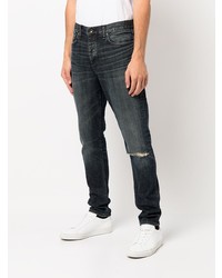 dunkelblaue Jeans mit Destroyed-Effekten von rag & bone