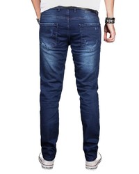 dunkelblaue Jeans mit Destroyed-Effekten von Alessandro Salvarini