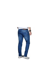 dunkelblaue Jeans mit Destroyed-Effekten von Alessandro Salvarini