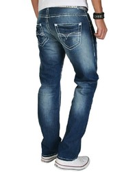dunkelblaue Jeans mit Destroyed-Effekten von Alessandro Salvarini