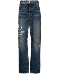 dunkelblaue Jeans mit Destroyed-Effekten von Amiri