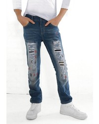 dunkelblaue Jeans mit Destroyed-Effekten von Arizona