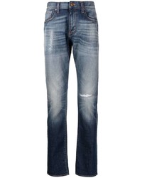 dunkelblaue Jeans mit Destroyed-Effekten von Armani Exchange