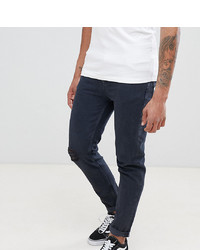 dunkelblaue Jeans mit Destroyed-Effekten von ASOS DESIGN