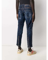 dunkelblaue Jeans mit Destroyed-Effekten von DSQUARED2