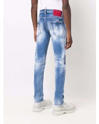dunkelblaue Jeans mit Destroyed-Effekten von DSQUARED2