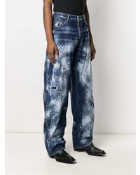 dunkelblaue Jeans mit Destroyed-Effekten von DSQUARED2