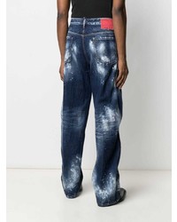 dunkelblaue Jeans mit Destroyed-Effekten von DSQUARED2